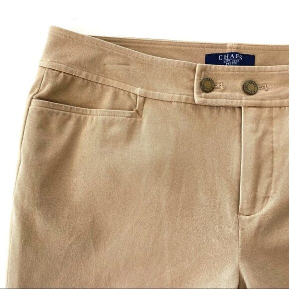 Chaps Ralph Lauren cropped trousers, petite size, stretch cotton blend - Picture 4 of 9